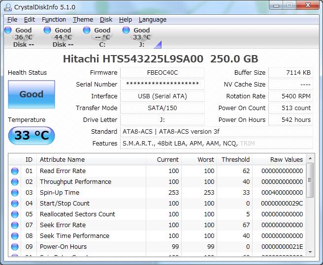 logiciel Windows CrystalDiskInfo