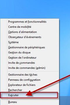 Menu démarrer secret W8